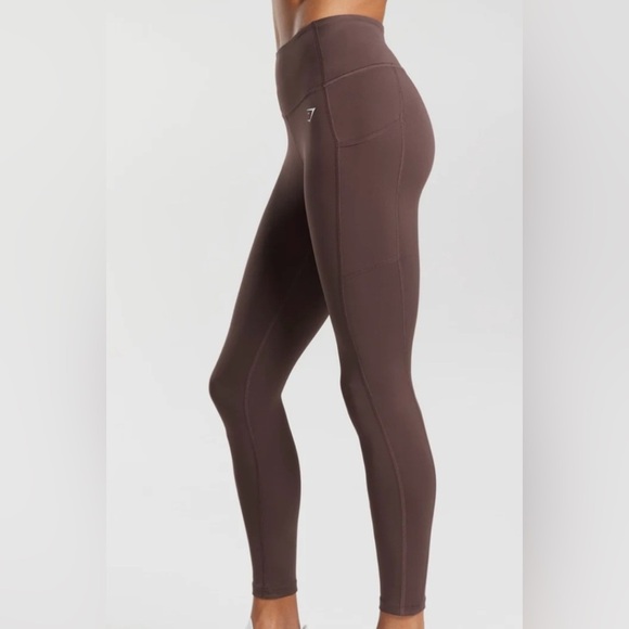 Gymshark Pocket Leggings Chocolate Brown - Picture 1 of 5